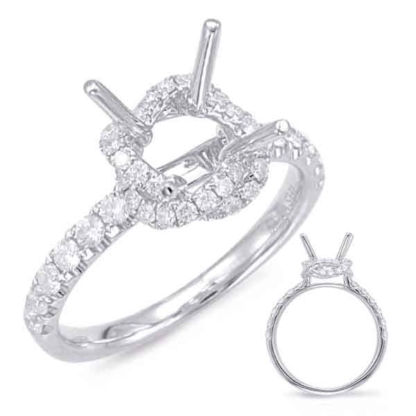 White Gold Halo Engagement Ring