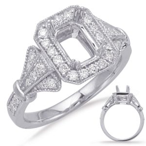 White Gold Halo Engagement Ring