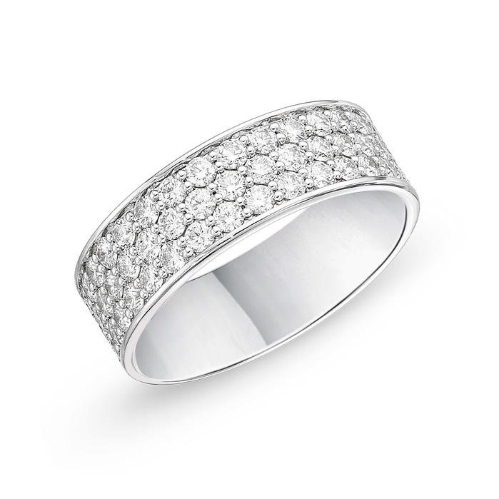 Pavé Silk Half Round Diamond Band 1.26ctw approx.
