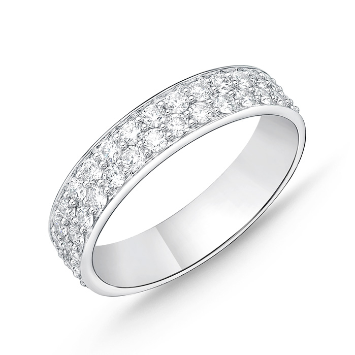 Pavé Silk Diamond Eternity Band 1.30-1.55ctw approx.