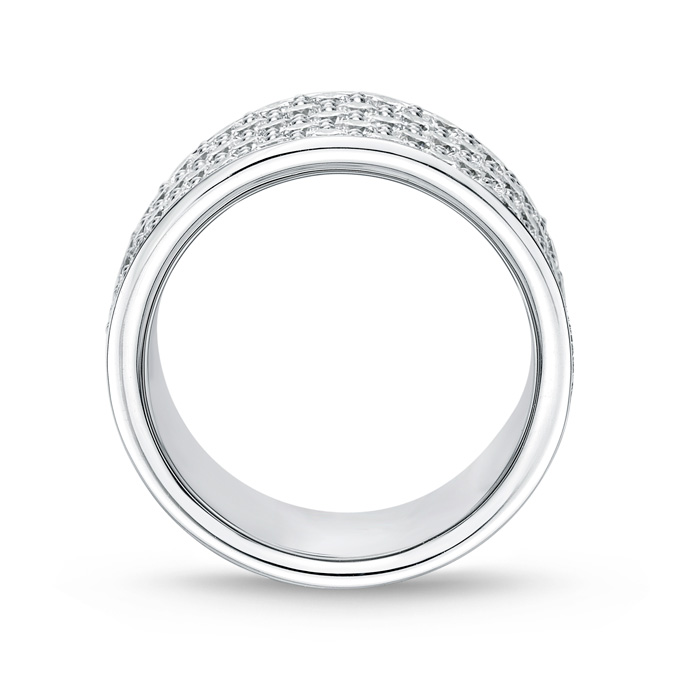 Pavé Silk Half Round Band