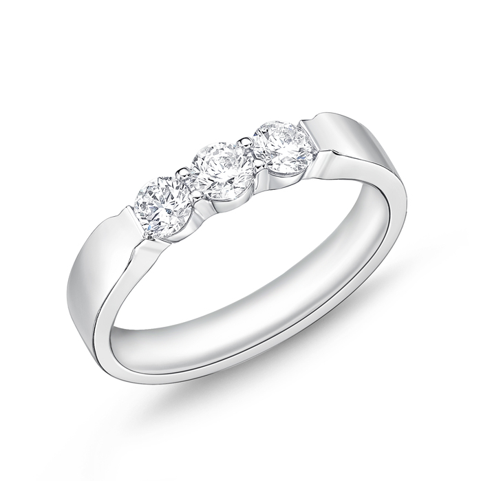 Petite Prong 3 Stone Band