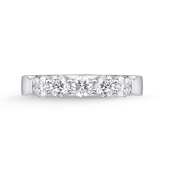 Petite Prong 5 Stone Band .75ctw approx.
