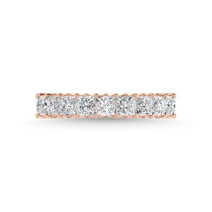 14K Rose Gold 2 3/8 CT Tw. Princess Shape Lab Grown Diamond Full Eternity Band