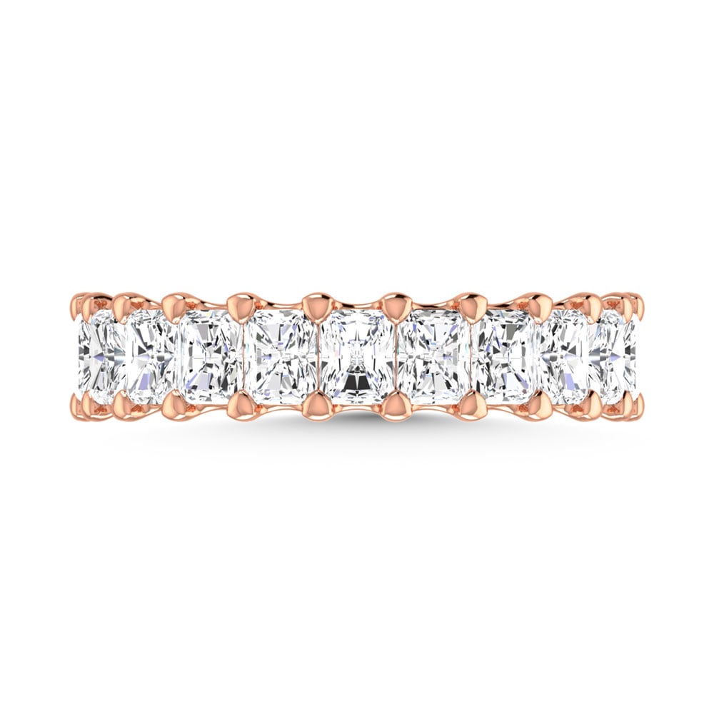 14K Rose Gold 2 5/8 CT Tw. Radiant Shape Lab Grown Diamond Full Eternity Band