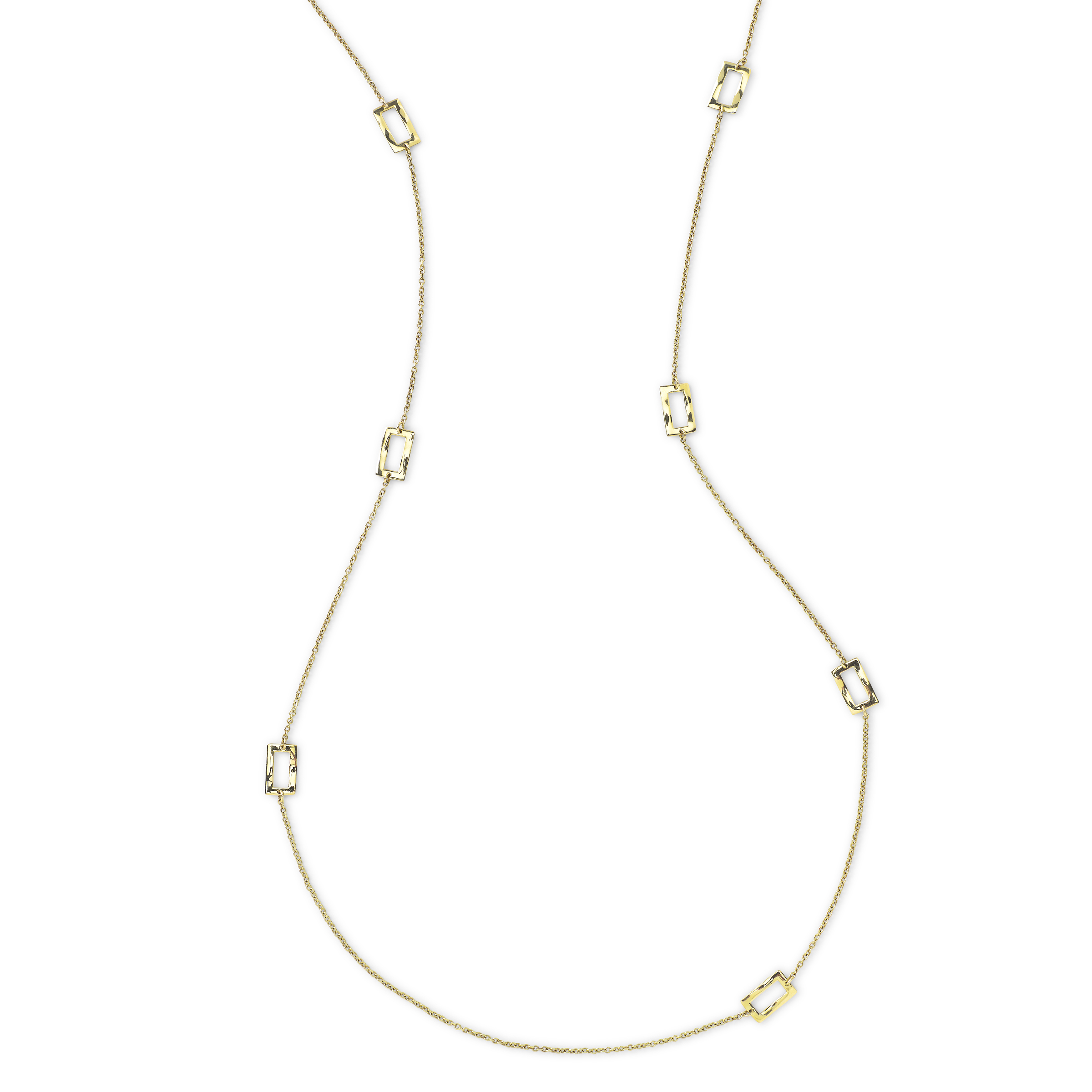 IPPOLITA 18K Gold Window Pane Long Station Necklace 40"