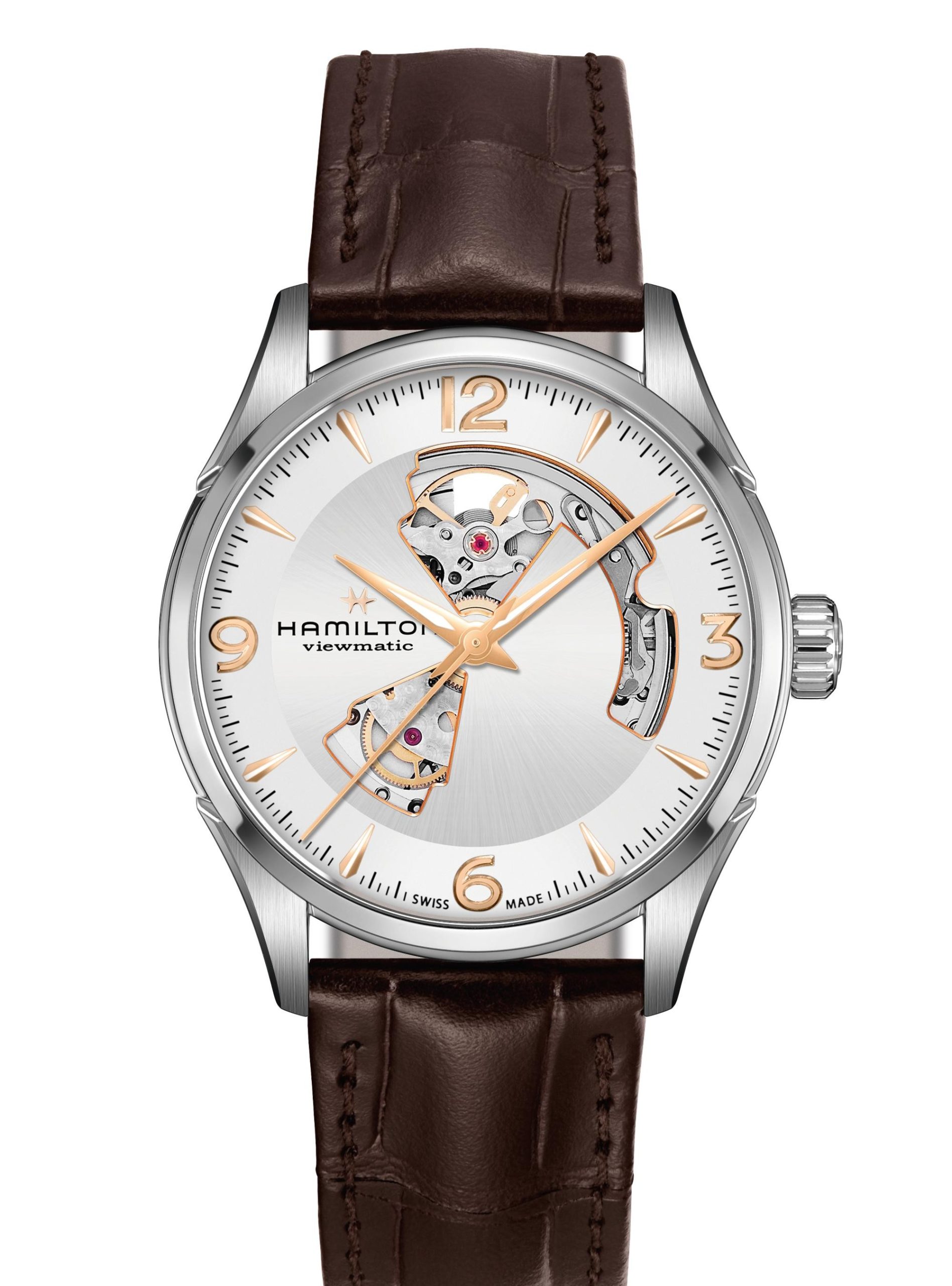 Hamilton JAZZMASTER GTS AUT OPEN HEART SV BN LTH