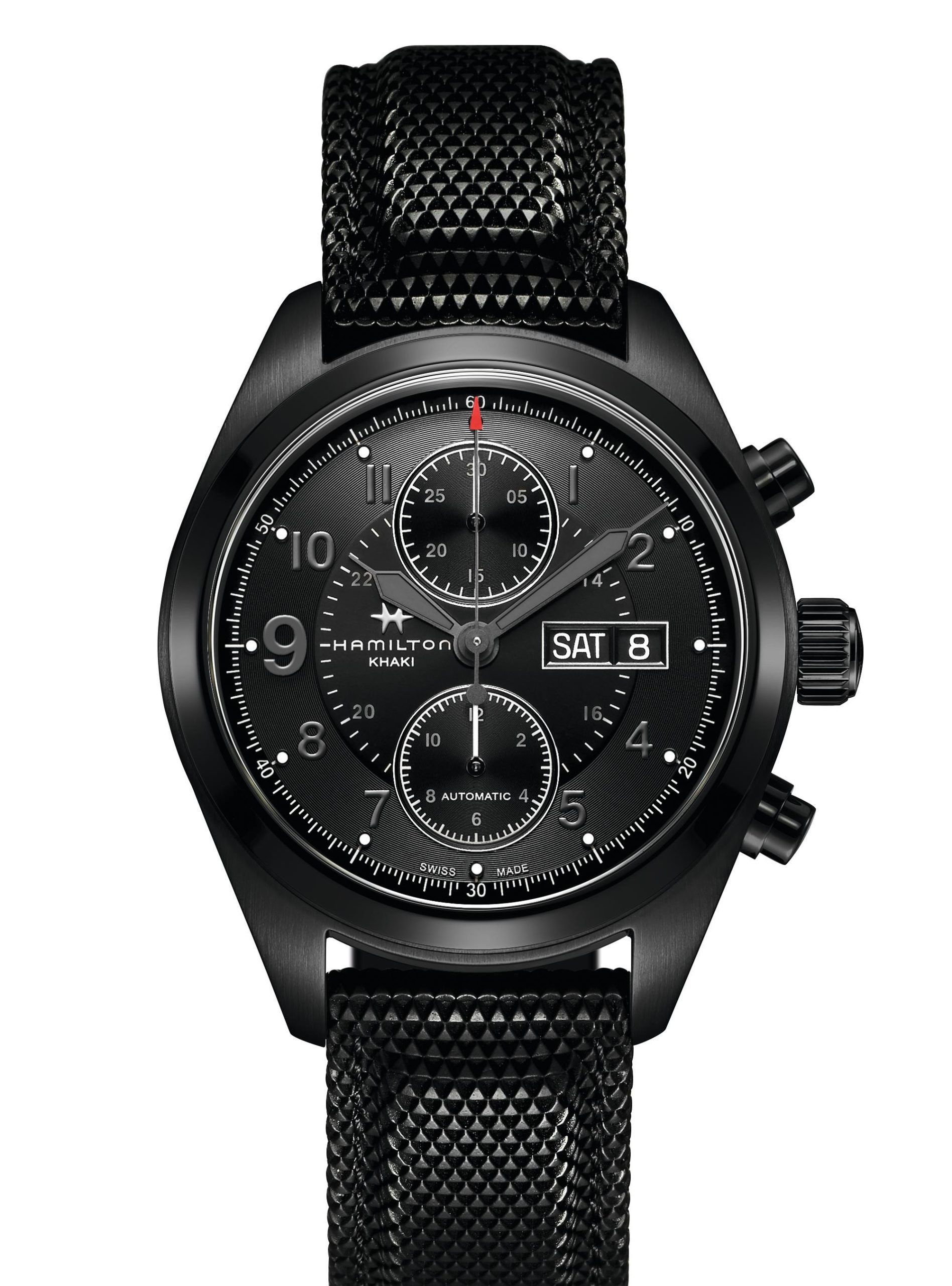 Hamilton KHAKI FIELD AC 42MM BLK PVD BLK SYNTH