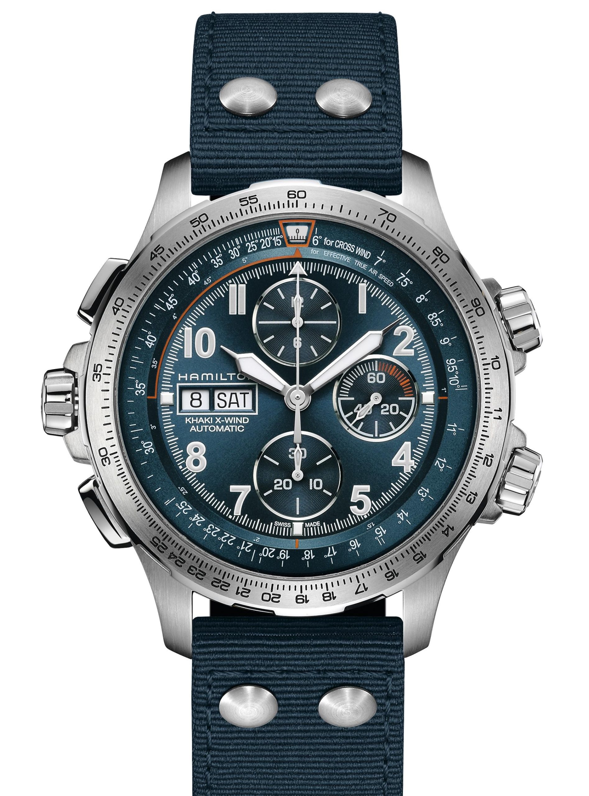 Hamilton KHAKI X-WIND AC BL BL TEXTILE STRAP