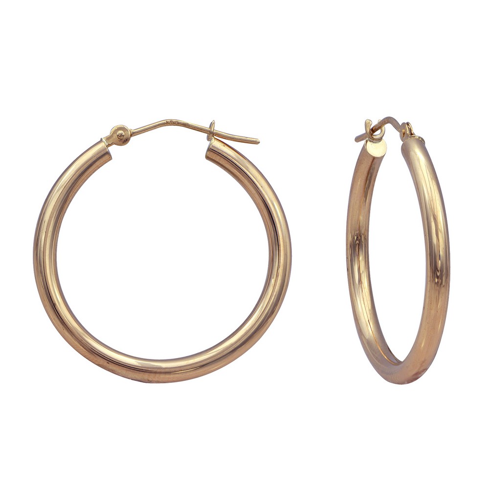 14KT yellow gold hoop earrings