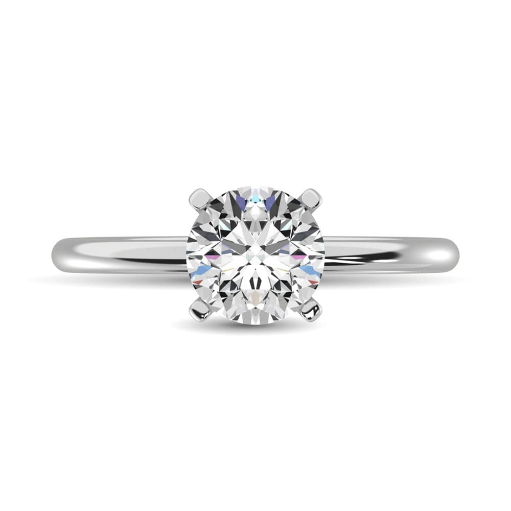 14K White Gold Labgrown Diamond 1 Ct.Tw. Starlab Certified VS F+ Solitaire Pendant (Available in 0.50ct to 2ct)
