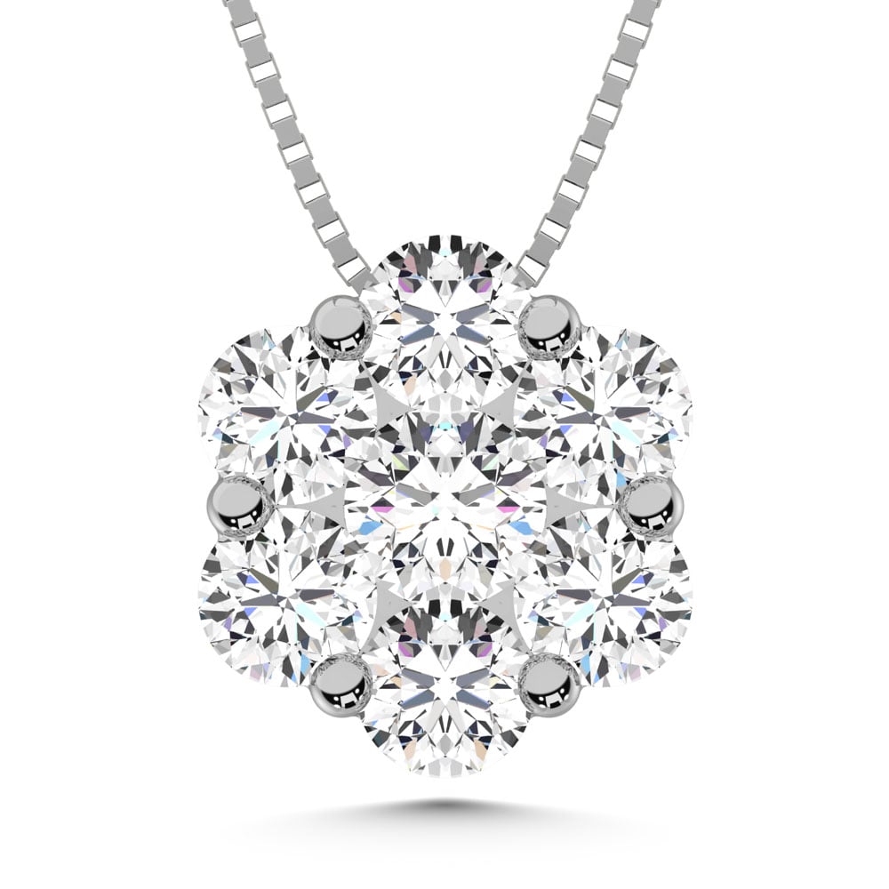 925 Silver Lab Grown Diamond 1 Ct.Tw. Fashion Pendant