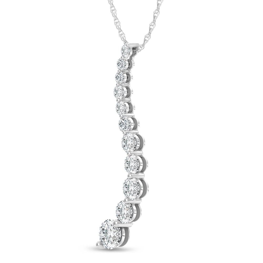 14K White Gold Lab Grown Diamond 2 Ct.Tw. Fashion Pendant