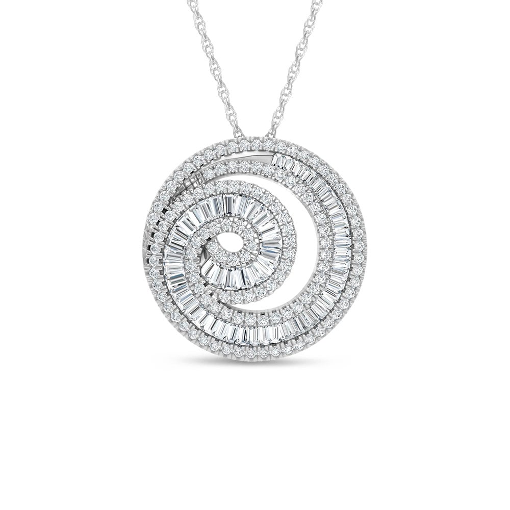 14K White Gold Lab Grown Diamond 1 1/2 Ct.Tw. Fashion Pendant