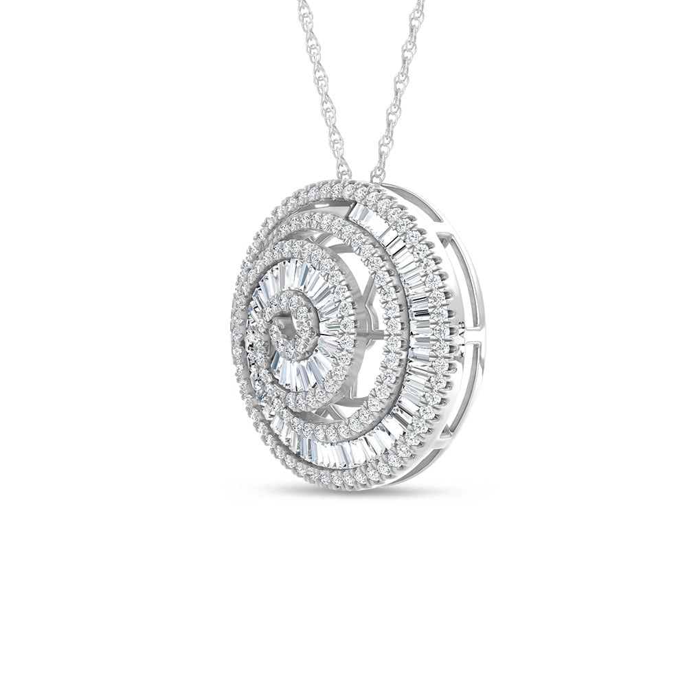 14K White Gold Lab Grown Diamond 1 1/2 Ct.Tw. Fashion Pendant