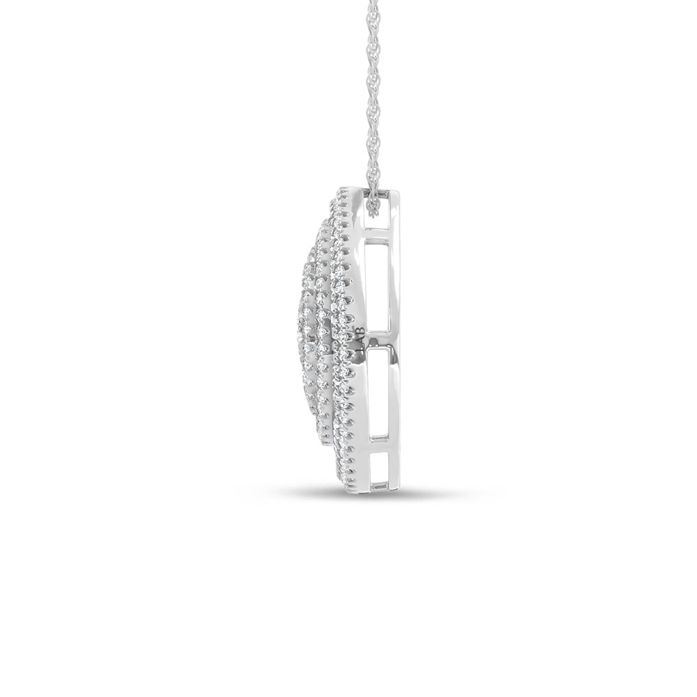 14K White Gold Lab Grown Diamond 1 1/2 Ct.Tw. Fashion Pendant