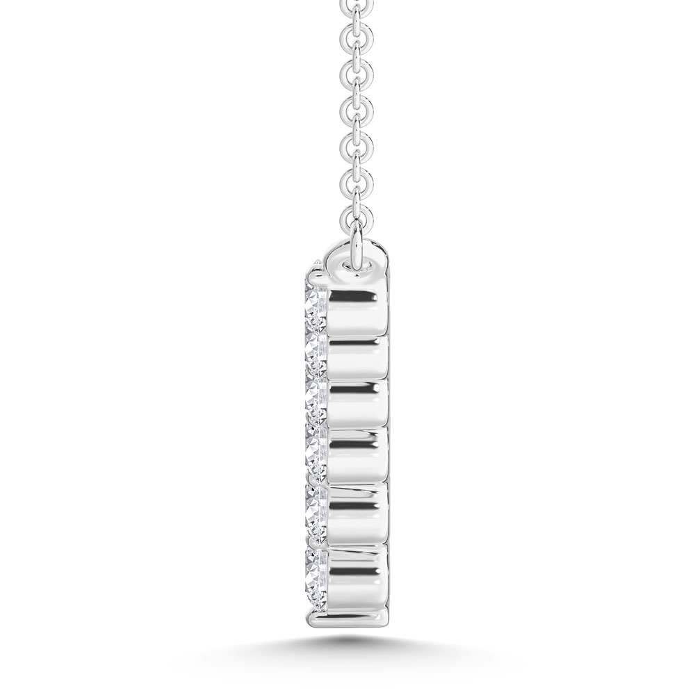 10K White Gold Lab Grown Diamond 1/4 Ct.Tw. Fashion Necklace
