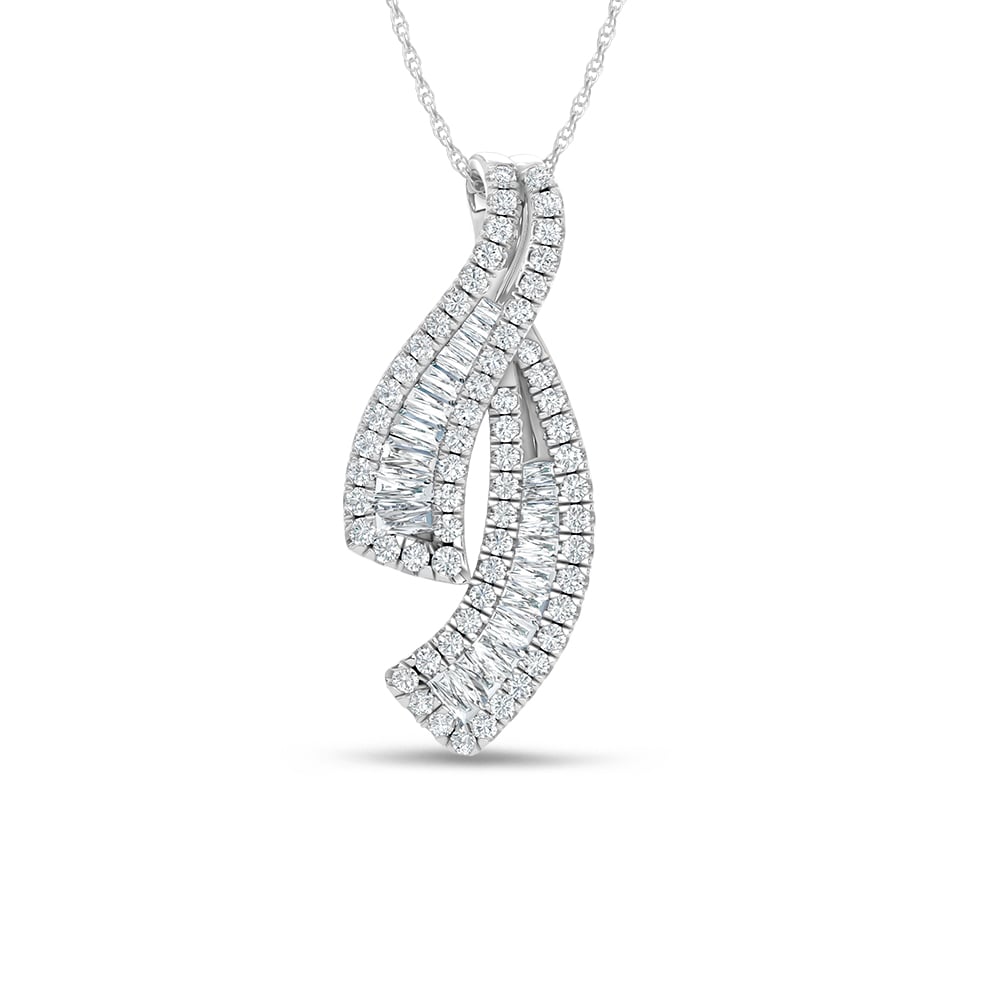 14K White Gold Lab Grown Diamond 2 Ct.Tw. Fashion Pendant