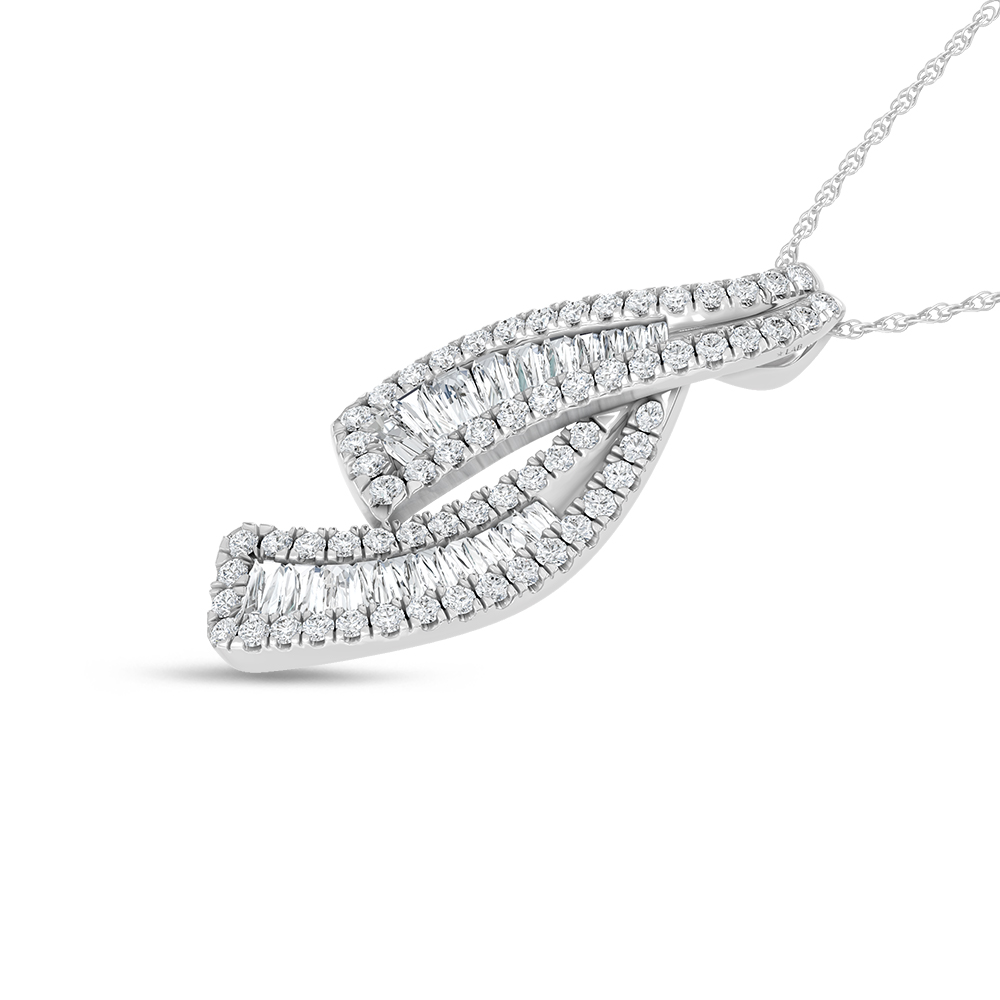 14K White Gold Lab Grown Diamond 2 Ct.Tw. Fashion Pendant