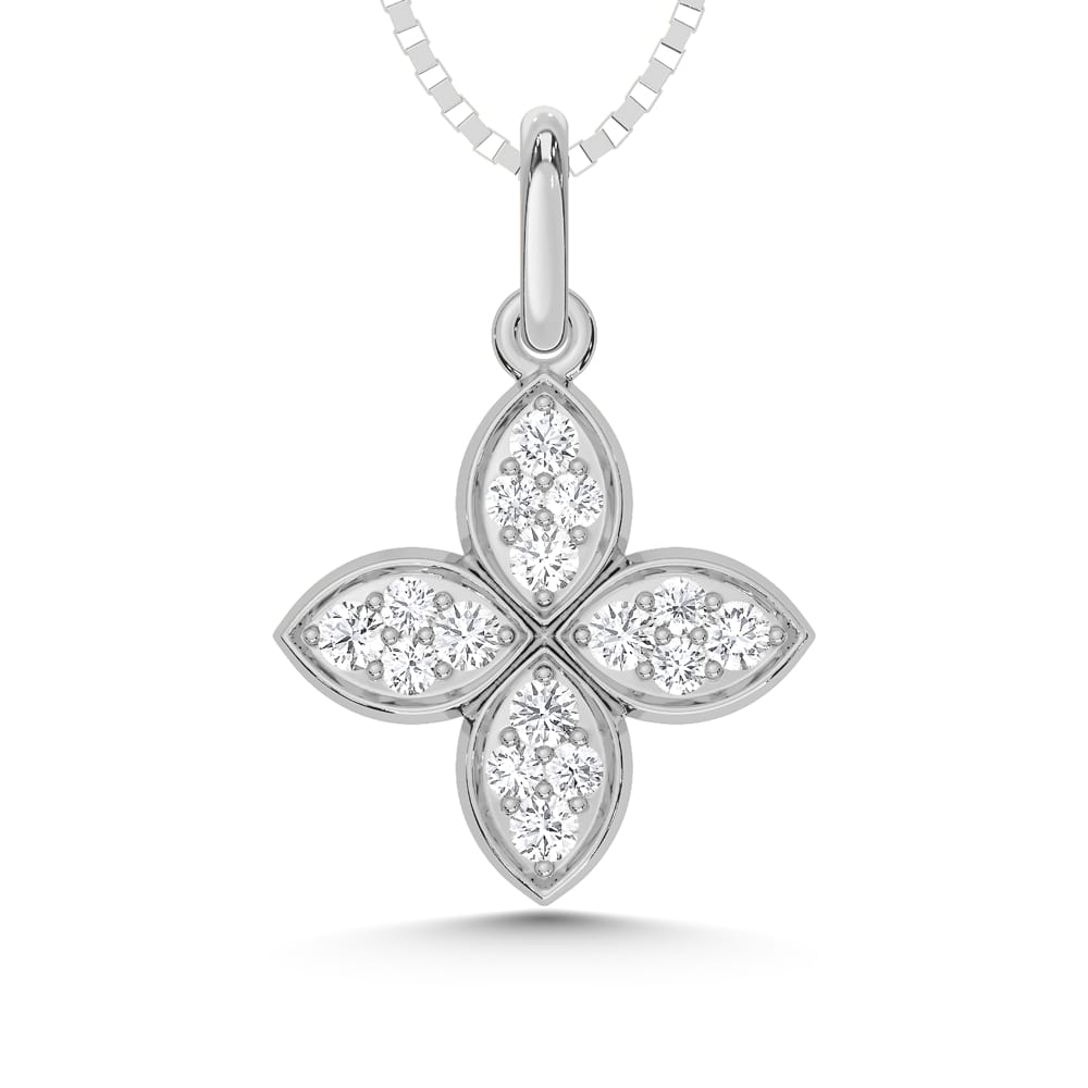 10K White Gold 1/5 Ct.Tw. Lab Grown Diamond Fashion Pendant (Without Chain)