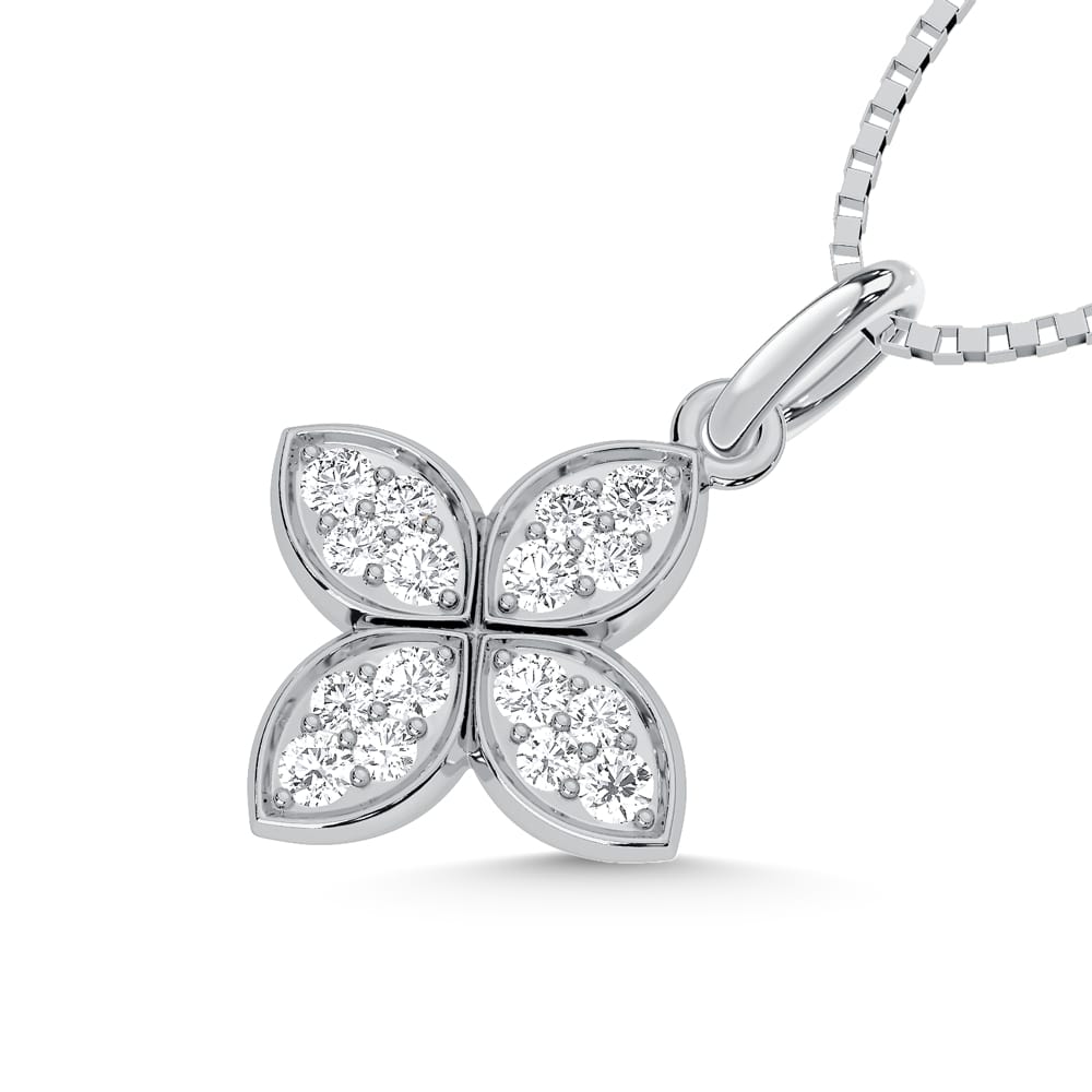 10K White Gold 1/5 Ct.Tw. Lab Grown Diamond Fashion Pendant (Without Chain)