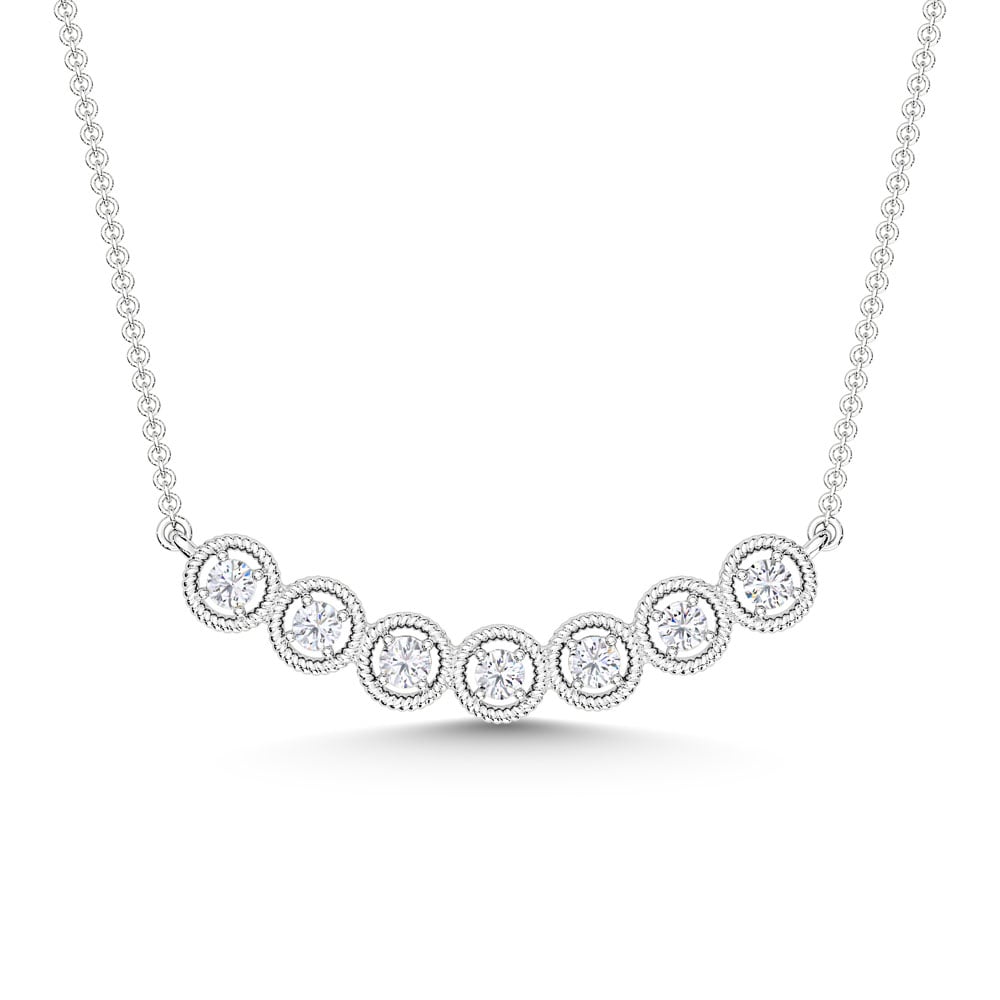 10K White Gold Lab Grown Diamond 1/6 Ct.Tw. Fashion Pendant With Chain