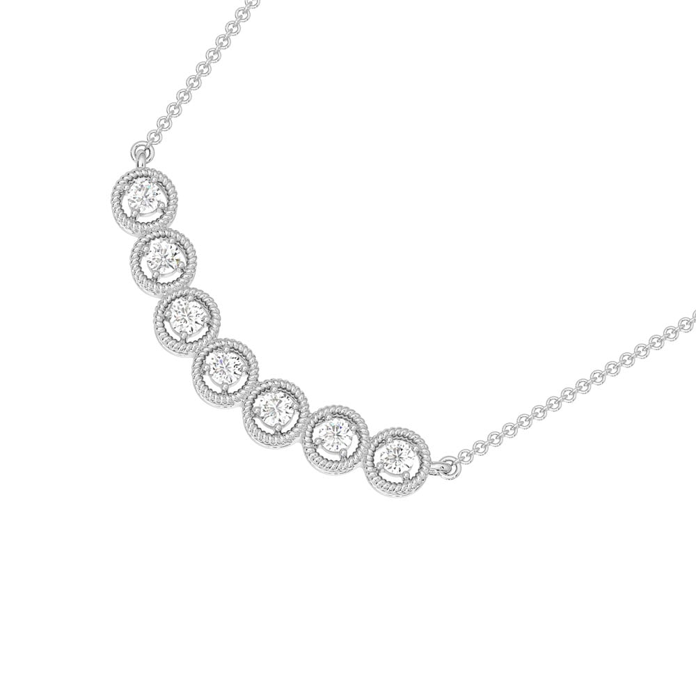 10K White Gold Lab Grown Diamond 1/6 Ct.Tw. Fashion Pendant With Chain