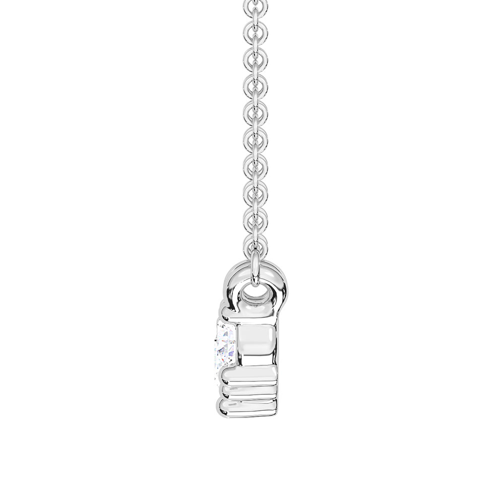 10K White Gold Lab Grown Diamond 1/10 Ct.Tw. Fashion Necklace