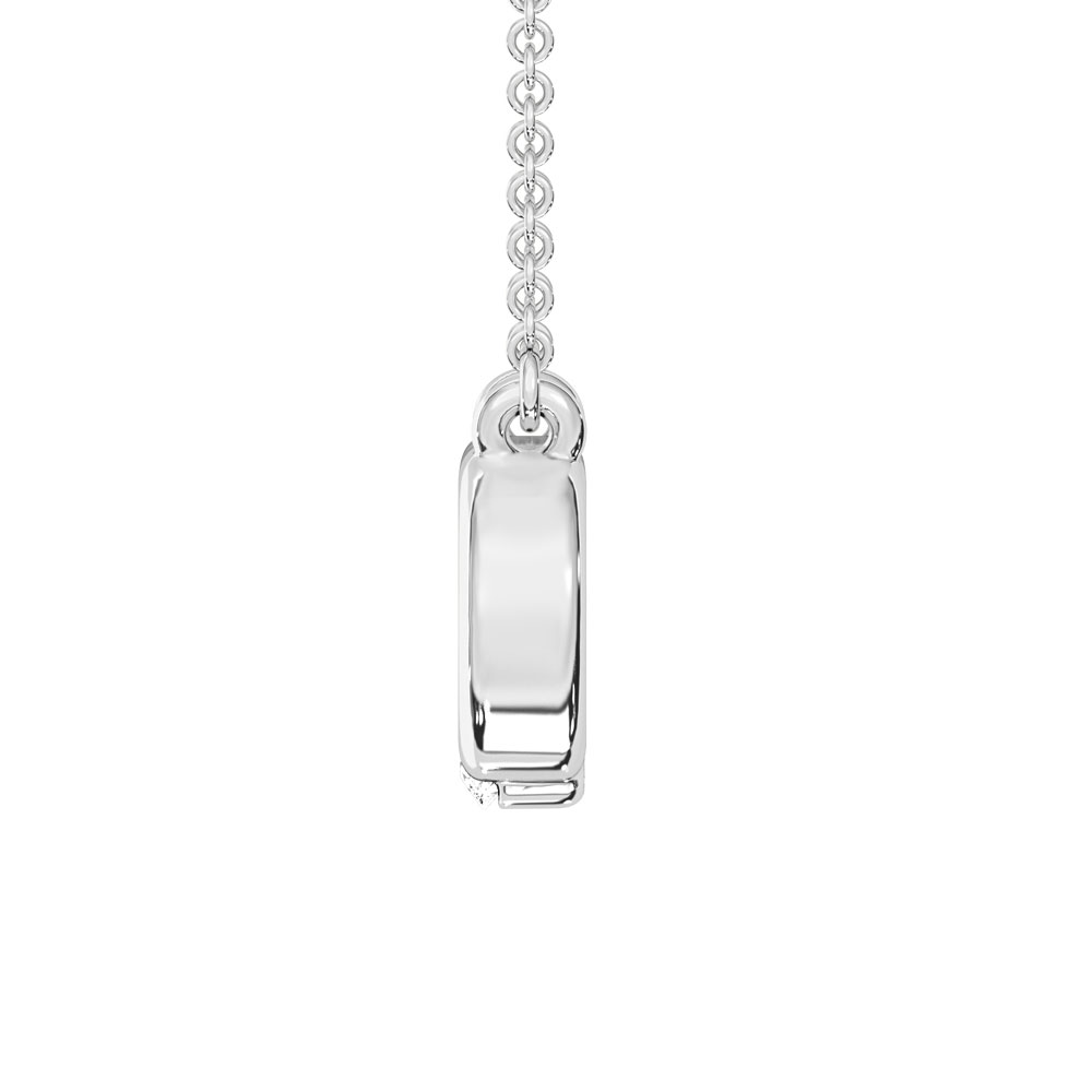 10K White Gold Lab Grown Diamond 1/10 Ct.Tw. Fashion Necklace