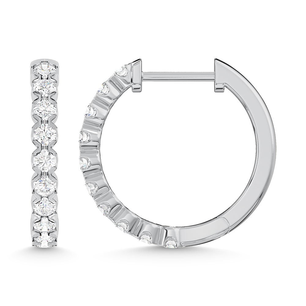 10K White Gold Lab Grown Diamond 1/2 Ct.Tw. Fashion Earrings