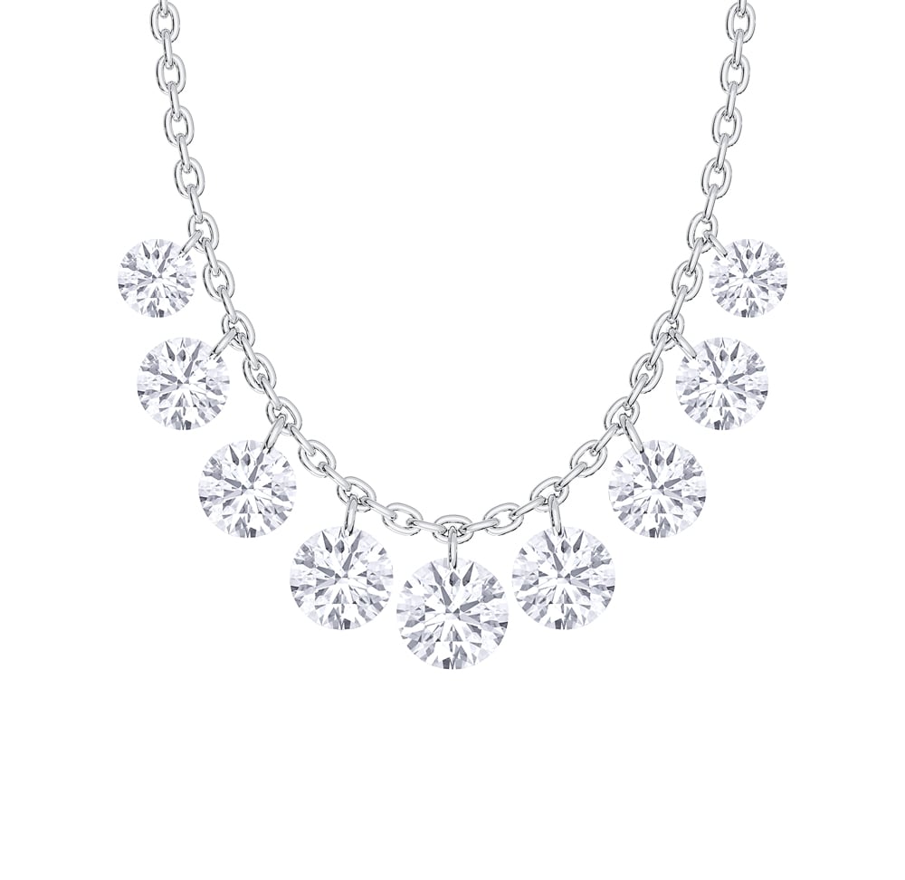 14K White Gold Lab Grown Diamond 1 3/4 Ct.Tw. Fashion Necklace