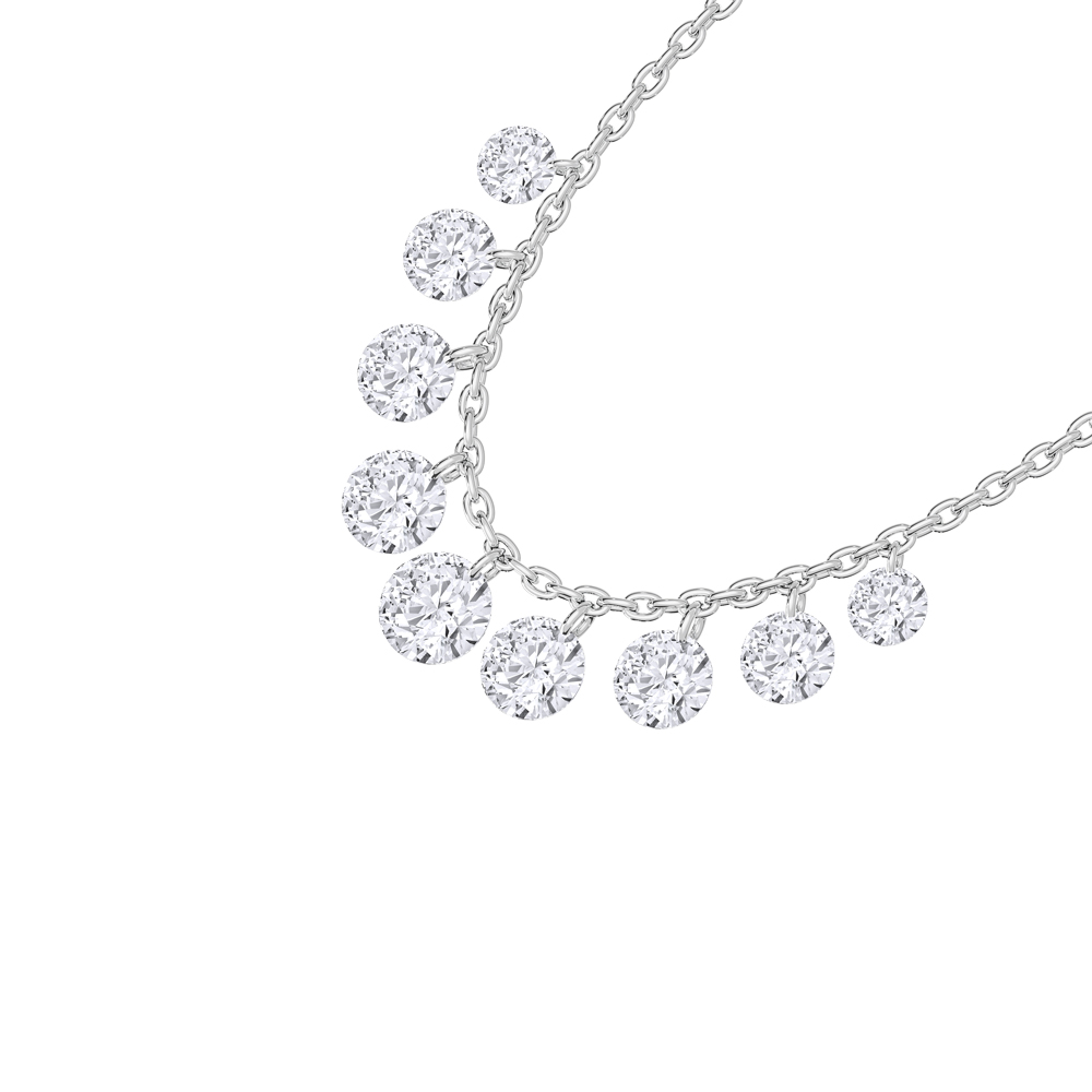 14K White Gold Lab Grown Diamond 1 3/4 Ct.Tw. Fashion Necklace