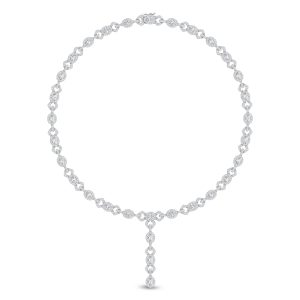 14K White Gold Lab Grown Diamond 15 1/2 Ct.Tw. Fashion Necklace