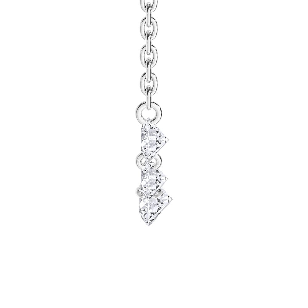 14K White Gold Lab Grown Diamond 1 1/2 Ct.Tw. Fashion Necklace With Chain