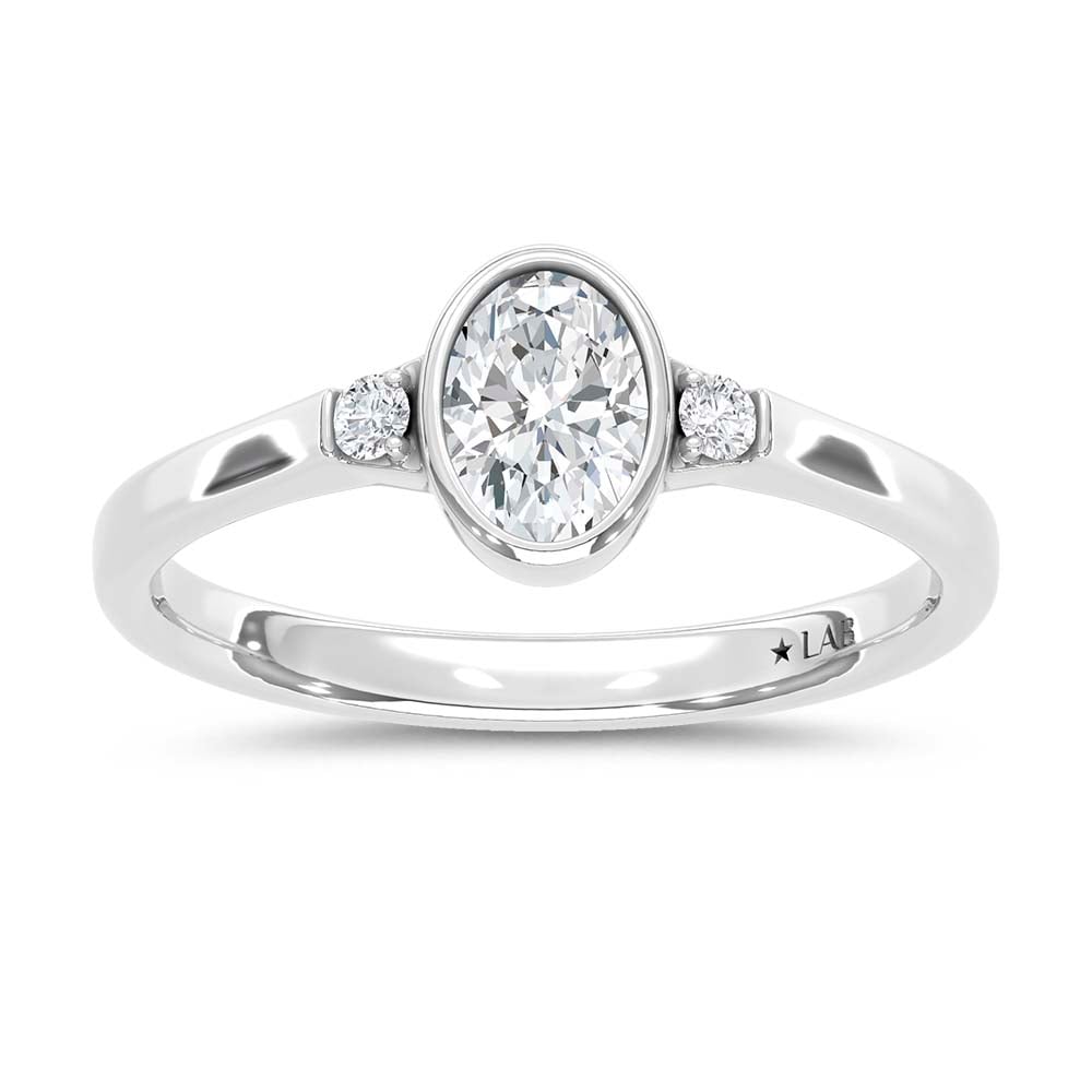 10K White Gold Lab Grown Diamond 1/2 Ct.Tw. Promise Ring