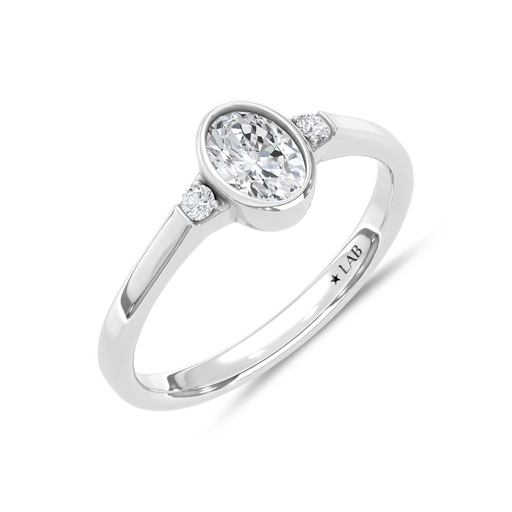 10K White Gold Lab Grown Diamond 1/2 Ct.Tw. Promise Ring