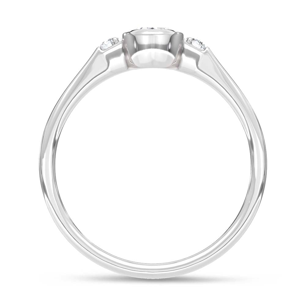 10K White Gold Lab Grown Diamond 1/2 Ct.Tw. Promise Ring