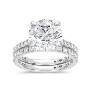 14K White Gold Lab Grown Diamond 4 Ct.Tw. Bridal Ring