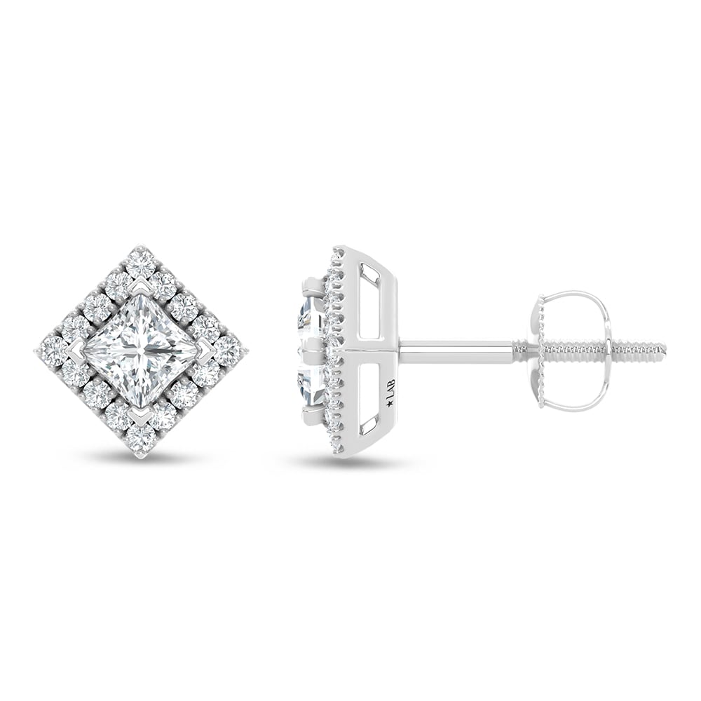 14K White Gold Lab Grown Diamond 5/8 Ct.Tw. Fashion Earring