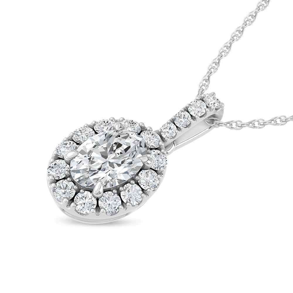 14K White Gold Lab Grown Diamond 5/8 Ct.Tw. Fashion Pendant