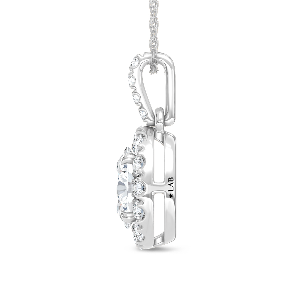 14K White Gold Lab Grown Diamond 5/8 Ct.Tw. Fashion Pendant