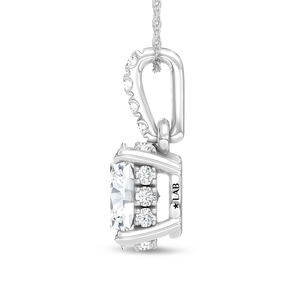 14K White Gold Lab Grown Diamond 1/2 Ct.Tw. Fashion Pendant