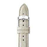18mm Whisper White Snake Strap