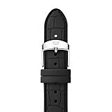 18mm Black Embossed Silicone Strap
