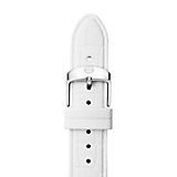 18mm White Embossed Silicone Strap