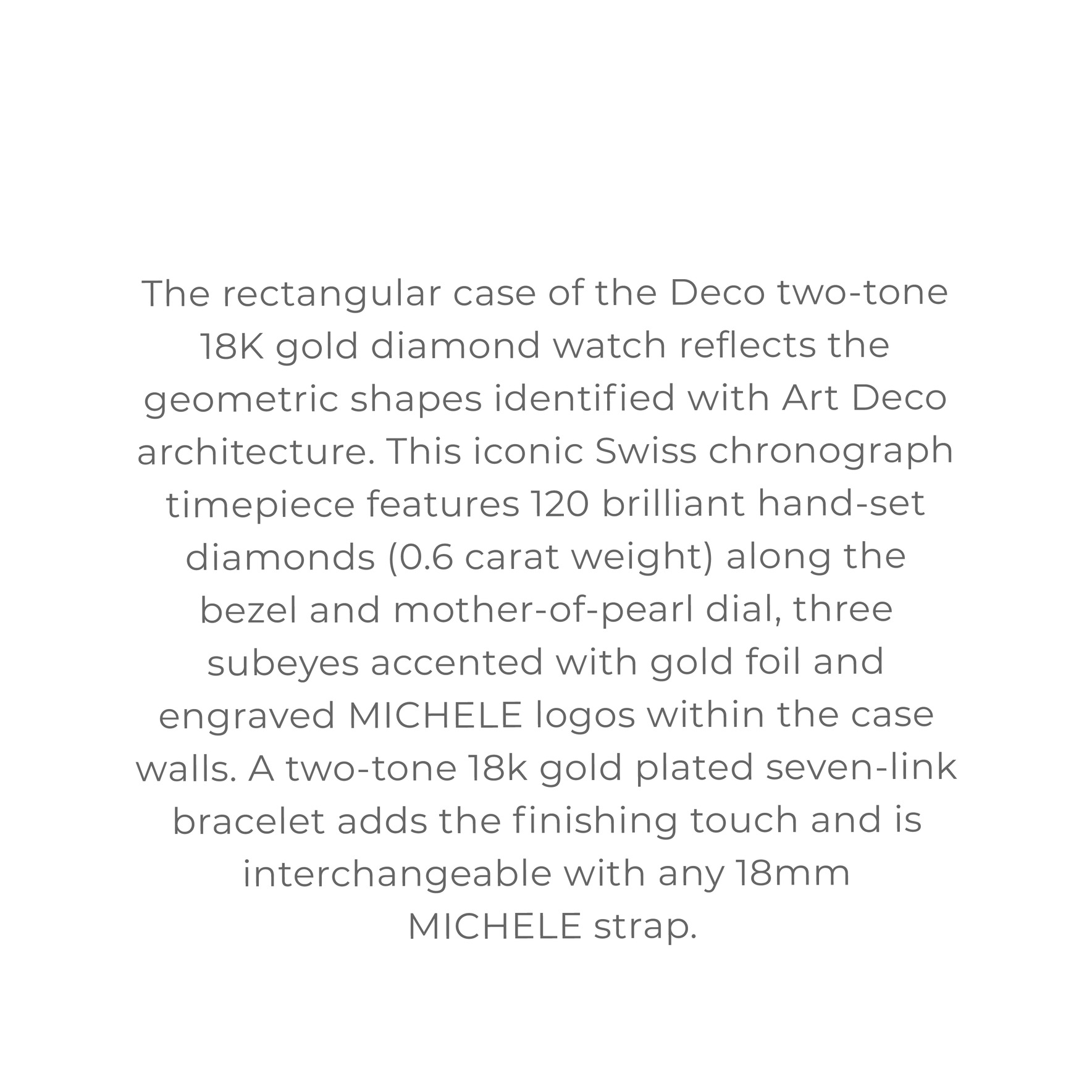 Deco Two-Tone 18k Gold Diamond Watch