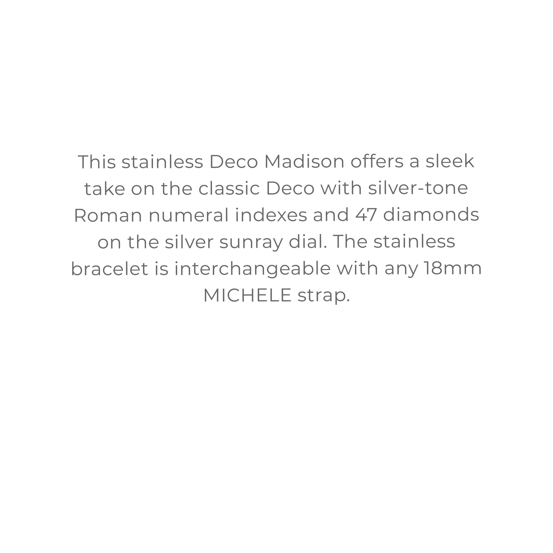 Deco Madison Stainless Diamond Dial Watch