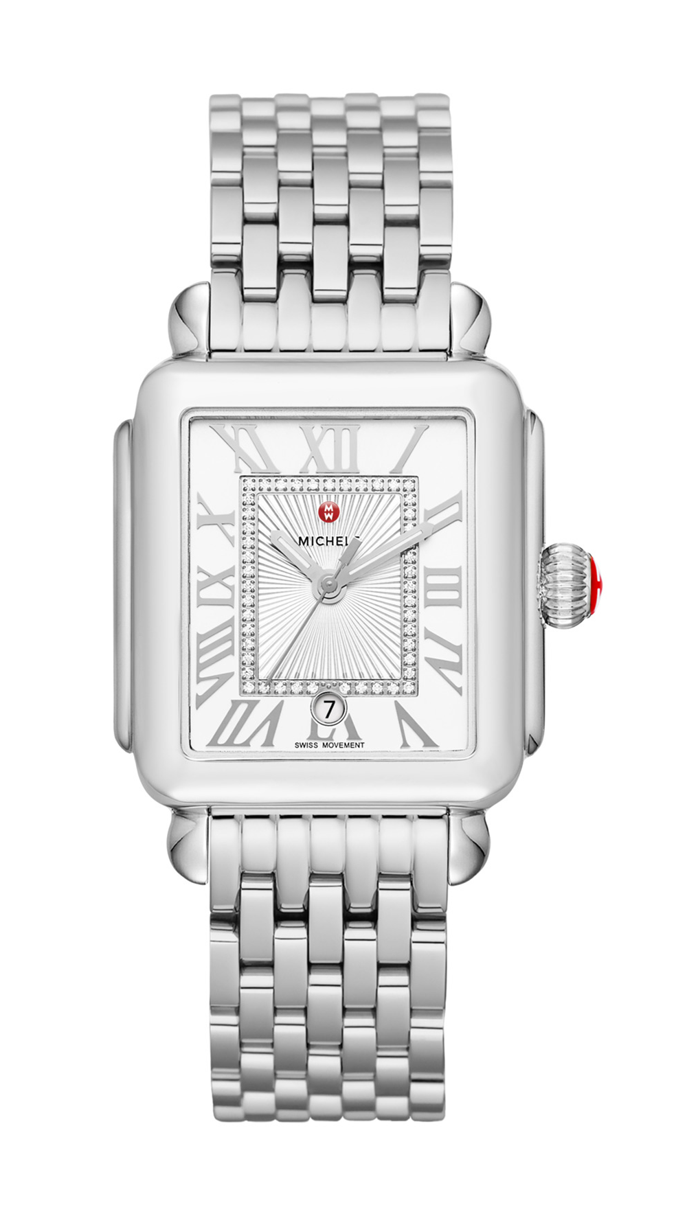 Deco Madison Stainless Diamond Dial Watch