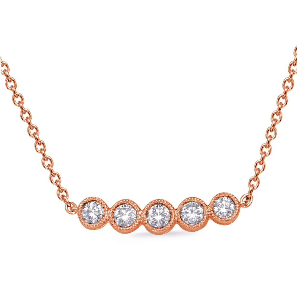 Rose Gold Diamond Necklance
