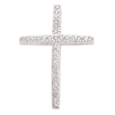 White Gold Diamond Cross
